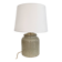 Lampe grès, câble tissu 2 M, abat-jour coton