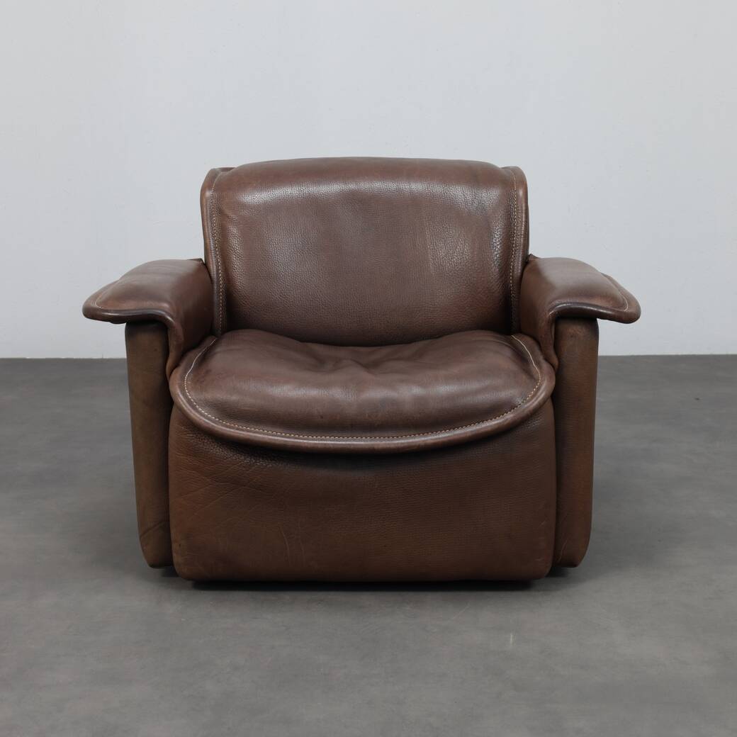 DS-12 leather lounge chair by De Sede, Switzerland, 1970s
