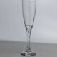Lot of 8 vintage champagne flutes from the 1980s, transparent glass, twisted stem.