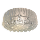 Vintage mid-century decorative thick glass ceiling lamp