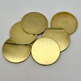 6 Coasters. Stelton. Brass