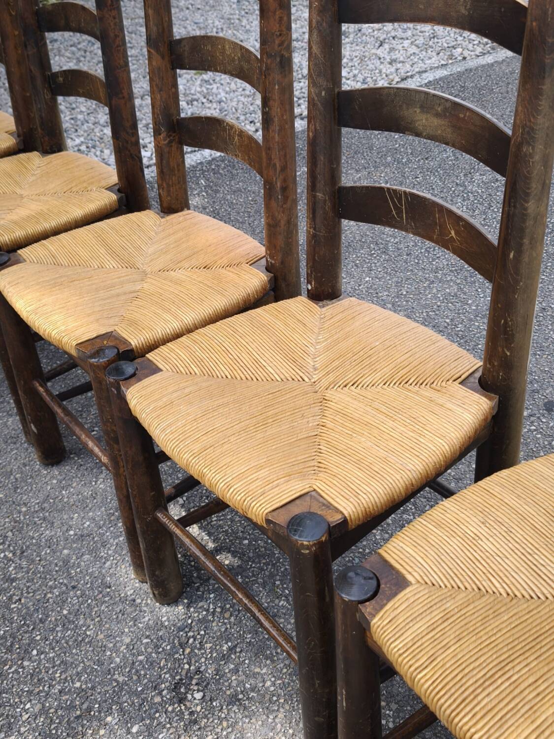 6 chaises brutalistes de Georges Robert, 1960