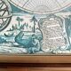 Old map framed map world map