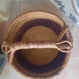 Old basket in soft wicker