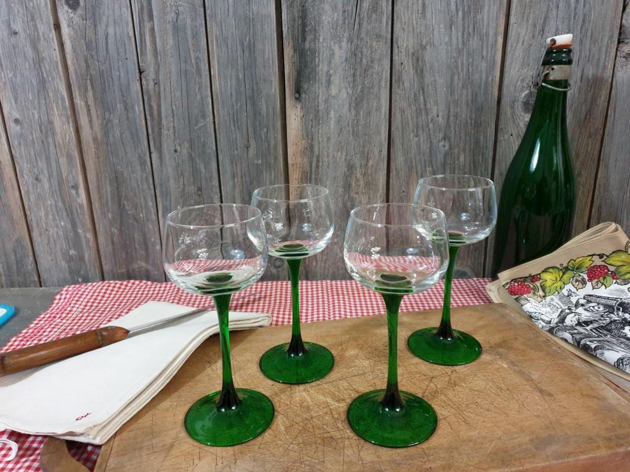 Verres de bistrot verres à vin blanc d'Alsace