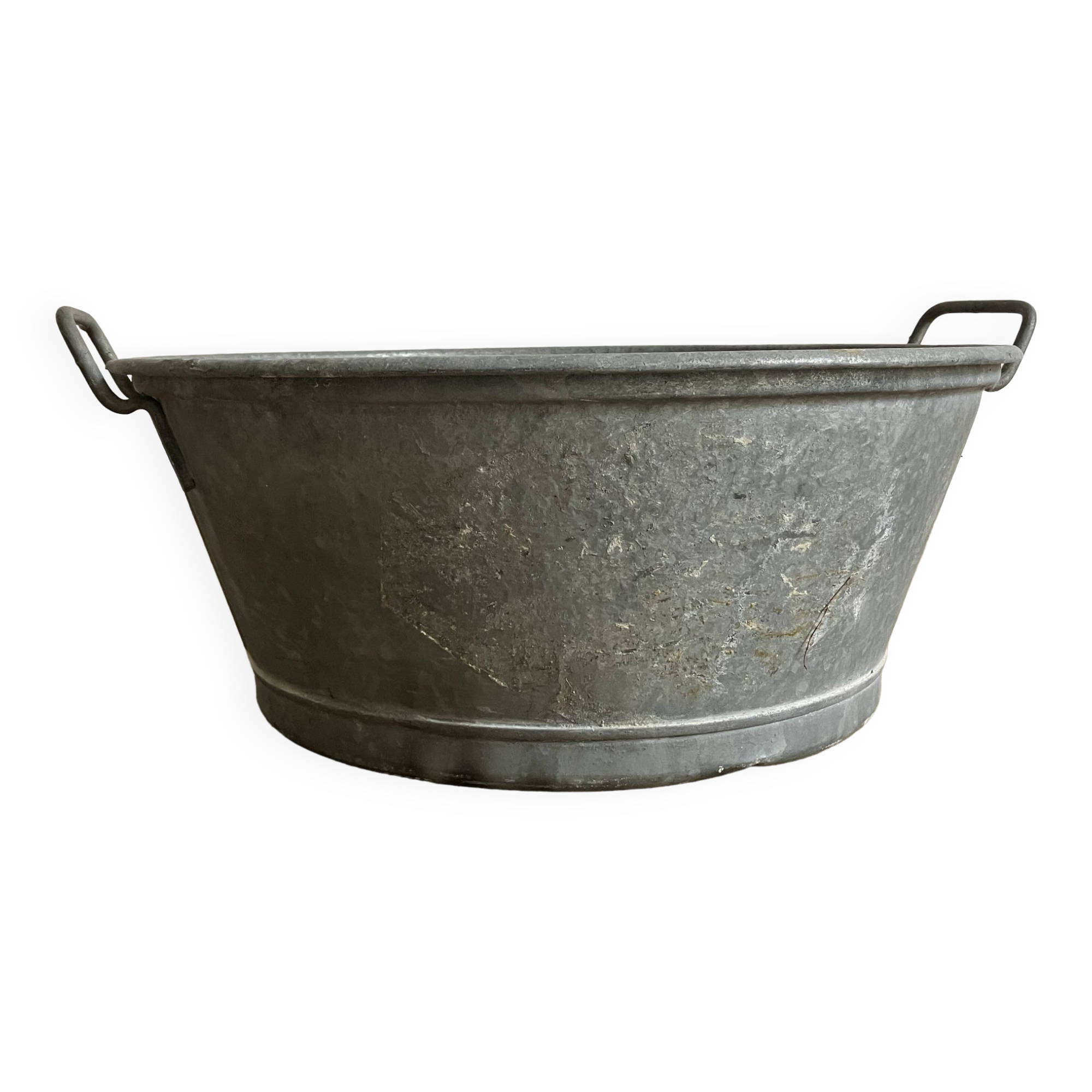 Zinc basin - Rectangular handles