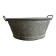 Zinc basin - Rectangular handles