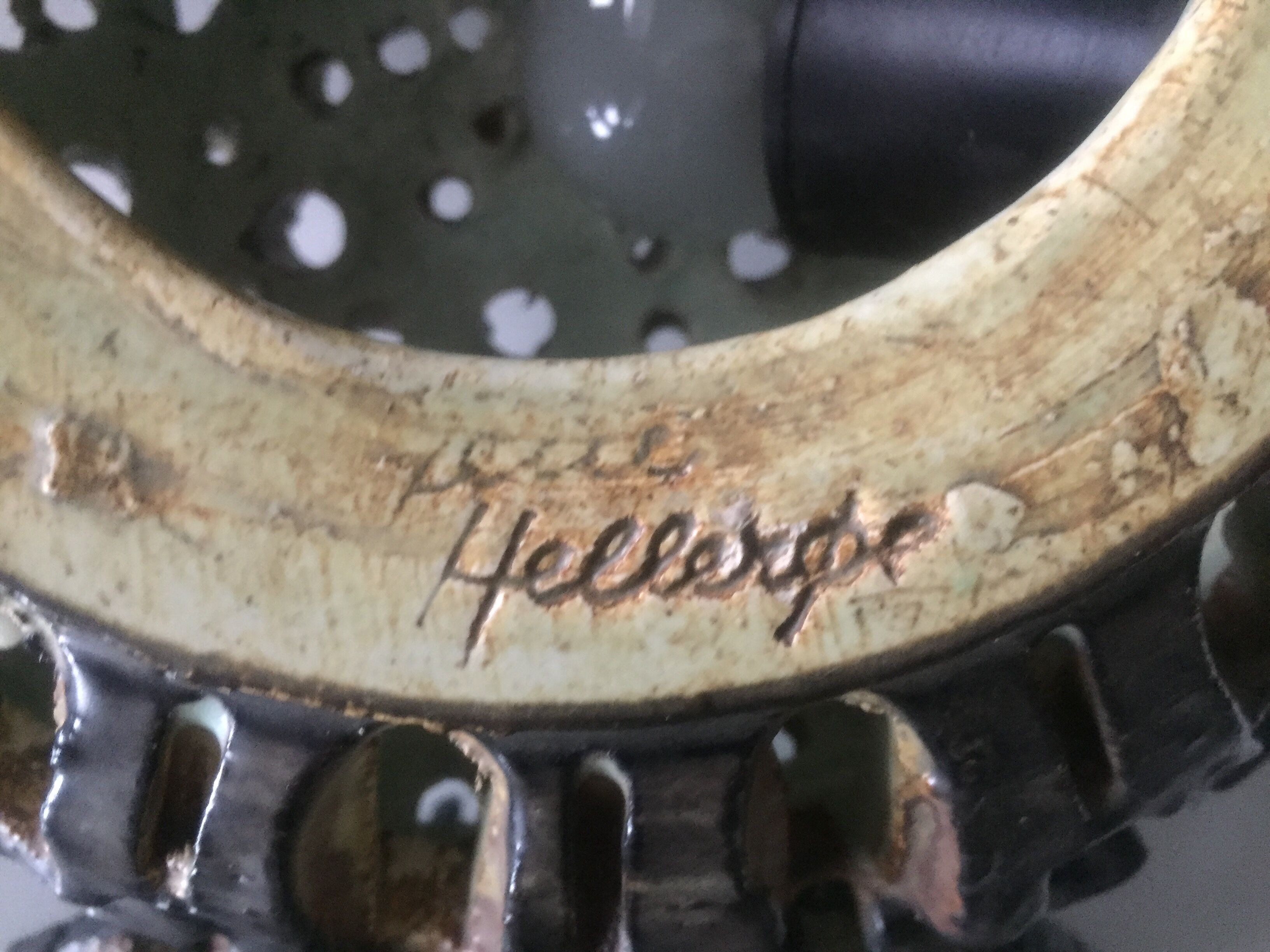 Danish ceramic wall lamp 1960