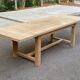 Farmhouse dining table extendable stripped in raw solid oak 180-270cm 1