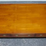 Vintage Military Campaign Coffee Table in Yew Wood and Brass
