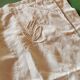 Pair of antique linen pillowcases with monogram