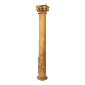 Gilded wooden column