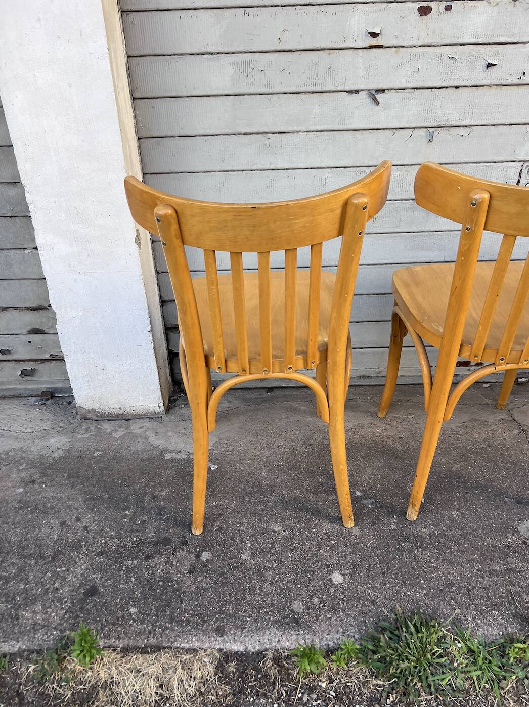 (Lot) 4 Bistro Chairs Light Oak