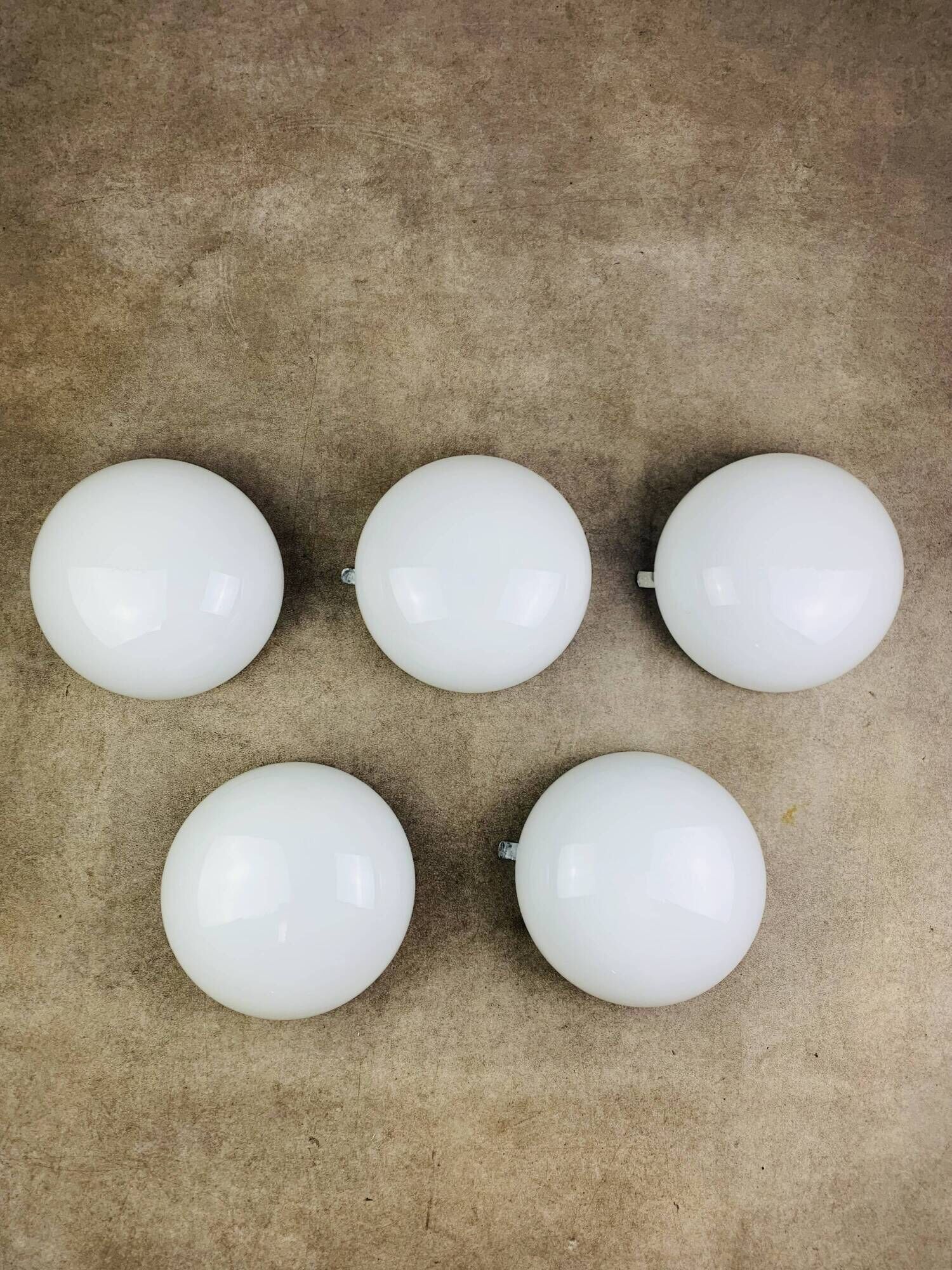 5 opaline ball sconces, half spheres, ceiling lights