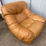 Fauteuil en cuir années 80