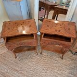 Pair of marquetry tables