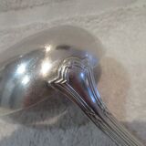 Christofle Rubans Louis XVI silver plated soup ladle, goldsmith, 32.8cm