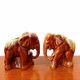 Paire de vases éléphants en céramique vintage