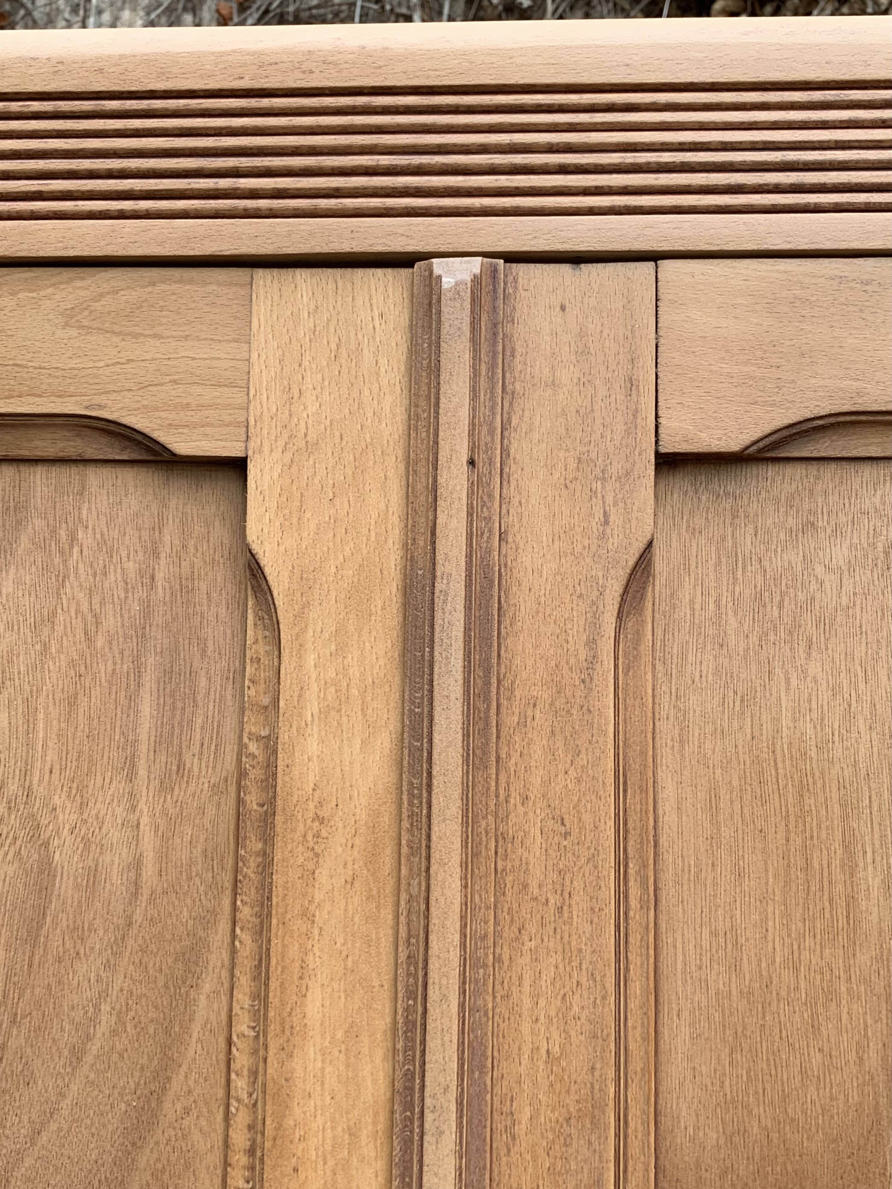 Parisian paneled cabinet in raw wood, 1940
