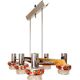 Raak vintage 6-light chandelier