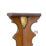 Large pair of late 18th/early 18th century painted wooden candlesticks, bases, tripods