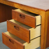 Vintage German design desk by Hartmut Lohmeyer for Wilkhahn with 6 drawers