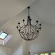 black metal monumental chandelier