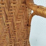 Pair of vintage rattan armchairs