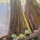 Tableau HSP "Mediterranean Sea" sailing boats in the port signed Dorges