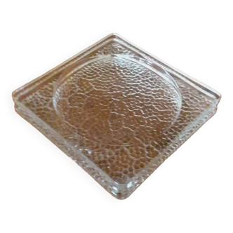 Art deco nevada pocket tray in molded glass