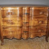 Eighteenth-century walnut crossbow commode.