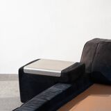 Cadre de lit en daim par Roche Bobois, années 1970