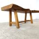 Vintage wooden brutalist coffee table, 1960s