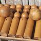 Old vintage wooden bowling game