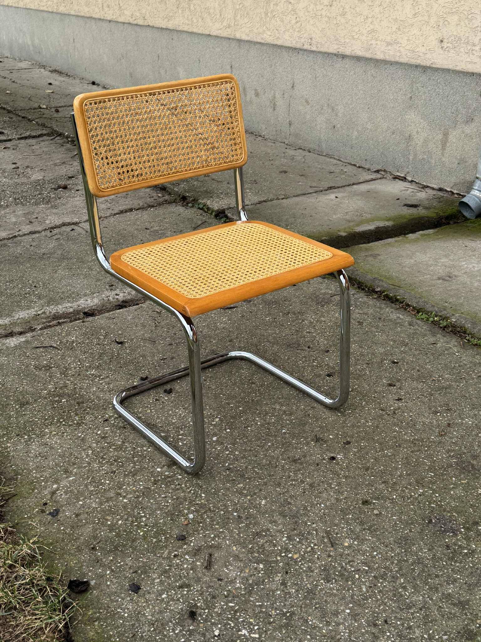 6 Mid-Century Modern Italian Marcel Breuer B32 Cesca Chairs