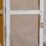 White stained & jute screen