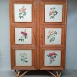 Armoire en rotin 1960