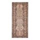 Vintage Turkish Oushak Handmade Wool Cotton Brown Runner Rug 188x416
