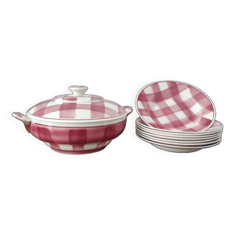 Vintage Deep Plates and Tureen Set