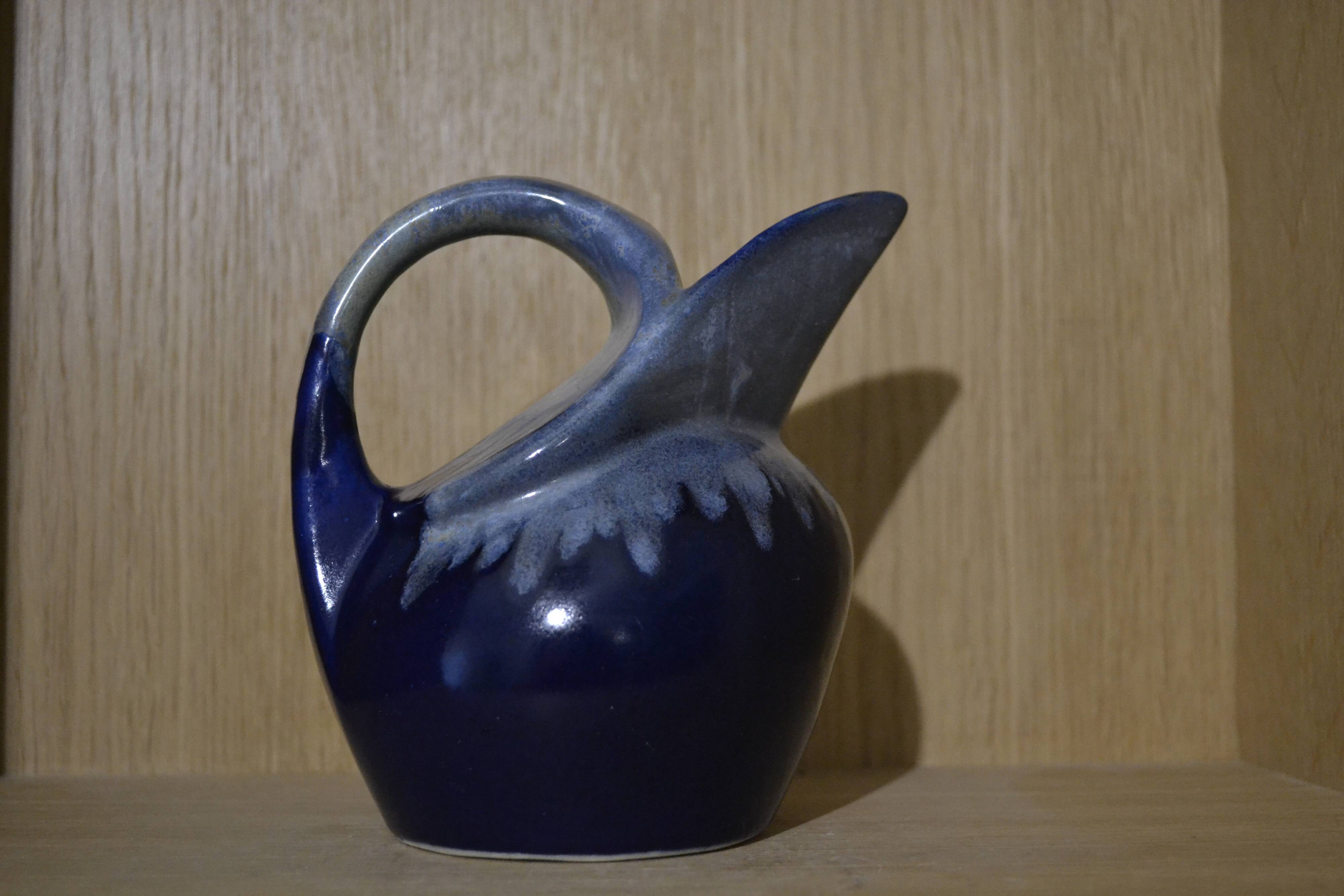 Blue pitcher