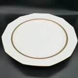 Lot of 2 dishes porcelain Limoges double gilding and white