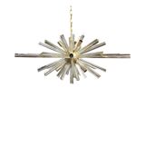 Transparent “triedro” murano glass oval sputnik chandelier