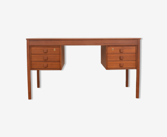 Bureau en teck danois du milieu du siècle de Domino Møbler, années 1960.
