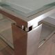 Chrome modernist coffee table. French work. Around 1970.