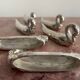 Set of 6 silver-plated swan knife rests