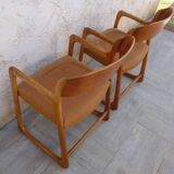 Pair of Baumann armchairs model sled