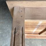 Rustic table made of raw wood
