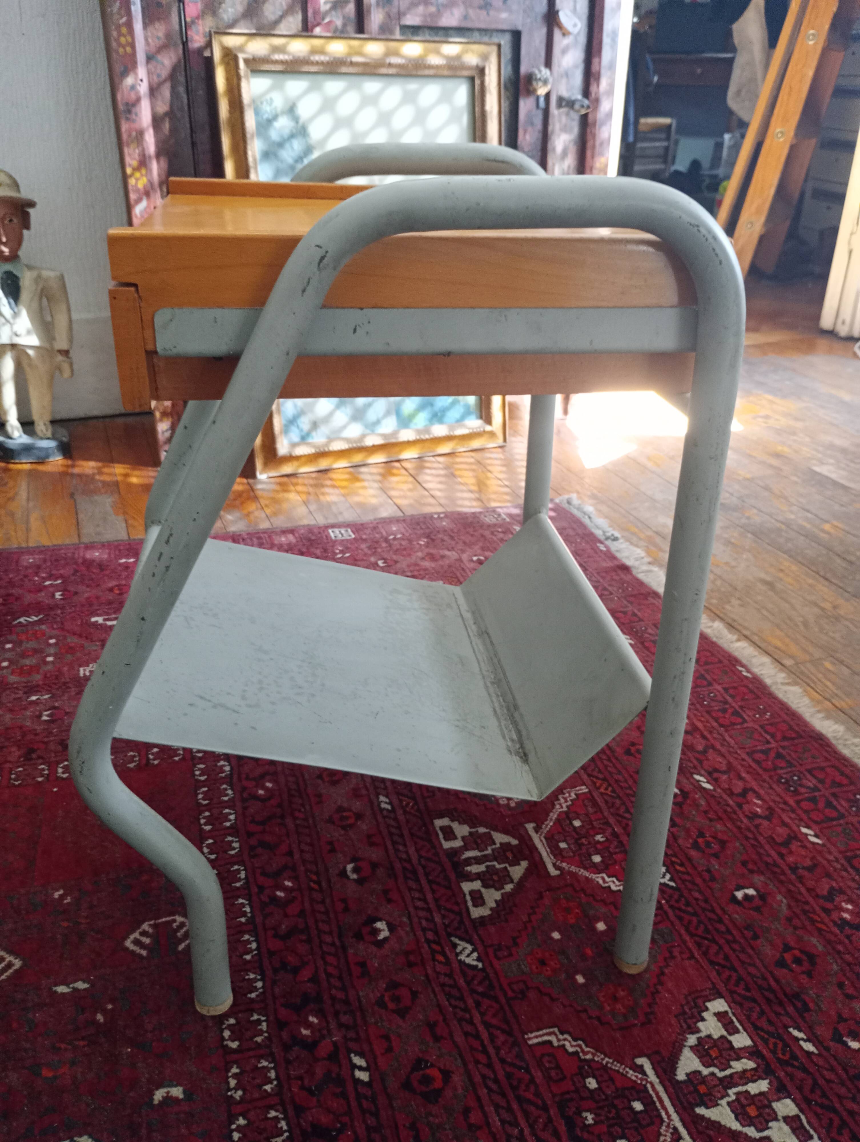 1950s boarding school bedside table.