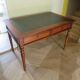 minister's desk - 2 drawers - solid wood - faux leather writing pad - Louis Philippe