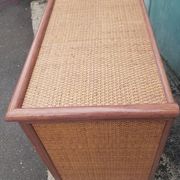 Chest of drawers Maugrion Rattan prestige 1980s